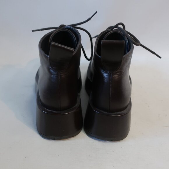 Womens Paloma Barcelo Dark Brown Leather Platform Shoe Bootie 38 US/7.5 - 8 - Picture 8 of 16